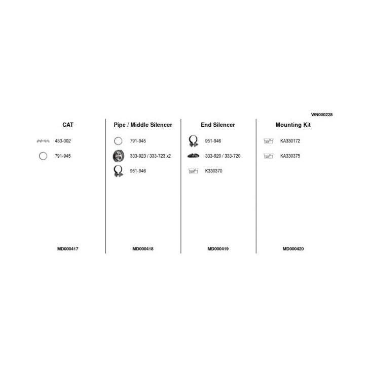 Išmetimo sistema FA1 WN000228