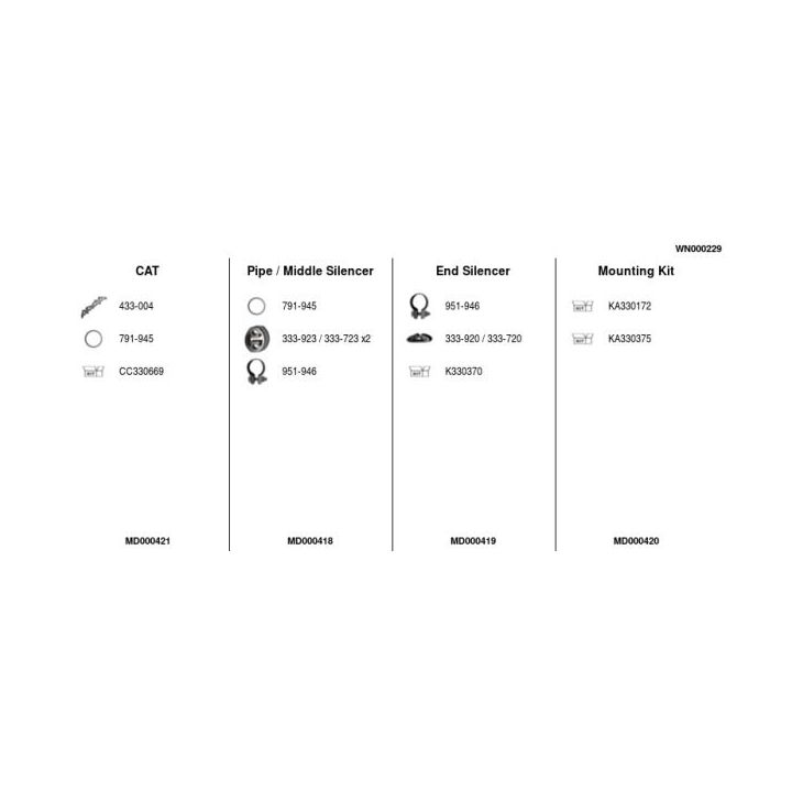 Išmetimo sistema FA1 WN000229