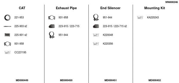 Išmetimo sistema FA1 WN000246