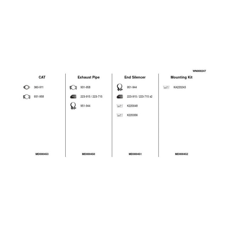 Išmetimo sistema FA1 WN000247