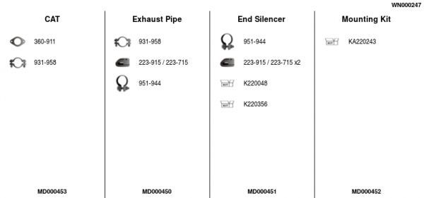 Išmetimo sistema FA1 WN000247