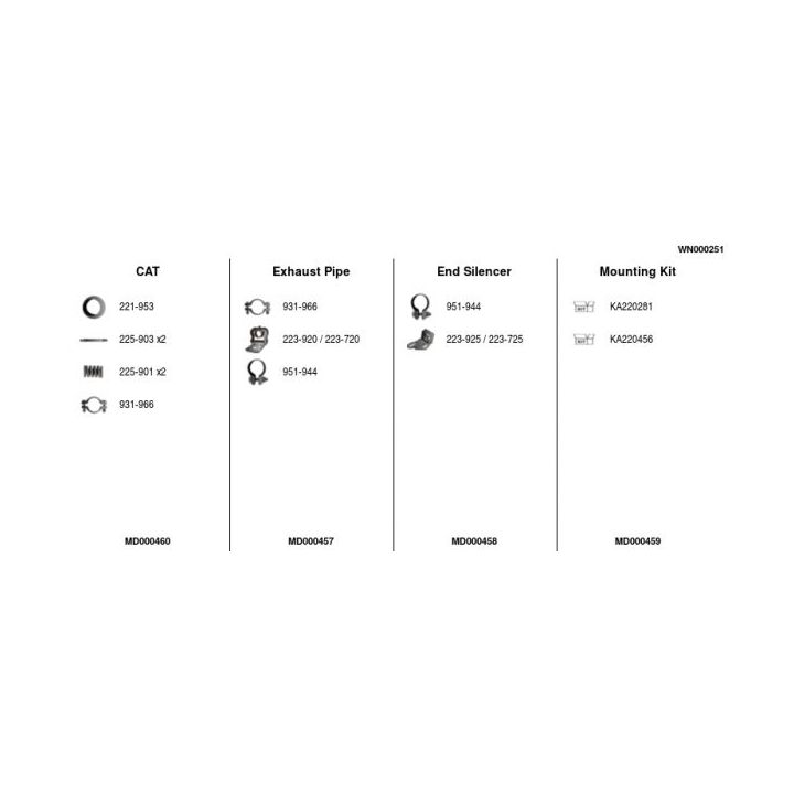 Išmetimo sistema FA1 WN000251