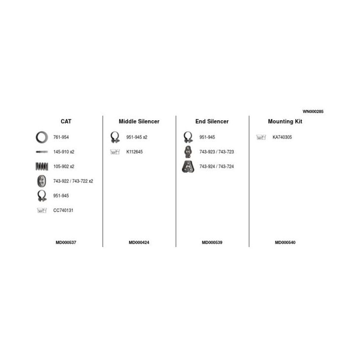 Išmetimo sistema FA1 WN000285