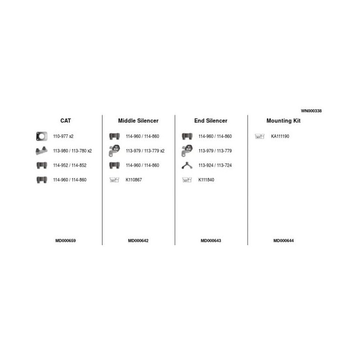 Išmetimo sistema FA1 WN000338