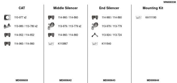 Išmetimo sistema FA1 WN000338