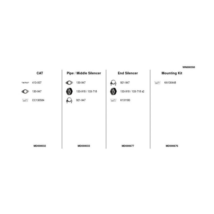 Išmetimo sistema FA1 WN000350