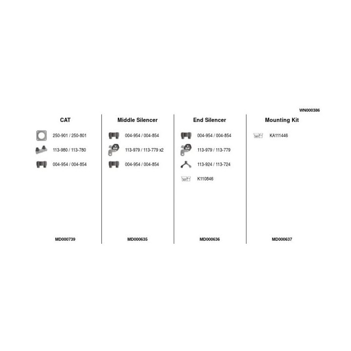 Išmetimo sistema FA1 WN000386