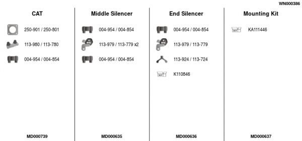 Išmetimo sistema FA1 WN000386