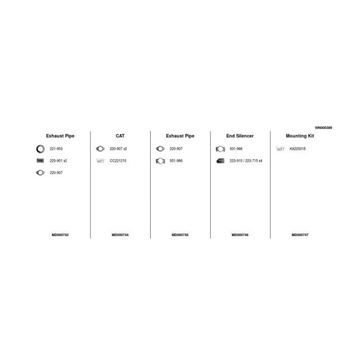 Išmetimo sistema FA1 WN000389