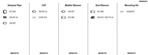 Išmetimo sistema FA1 WN000391