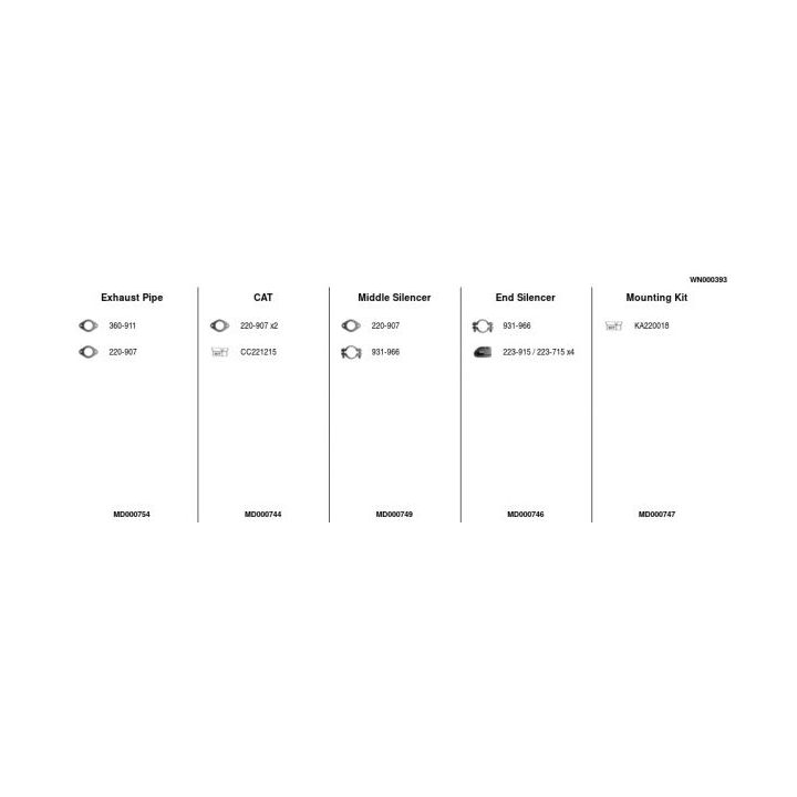 Išmetimo sistema FA1 WN000393