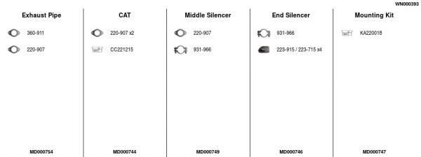 Išmetimo sistema FA1 WN000393