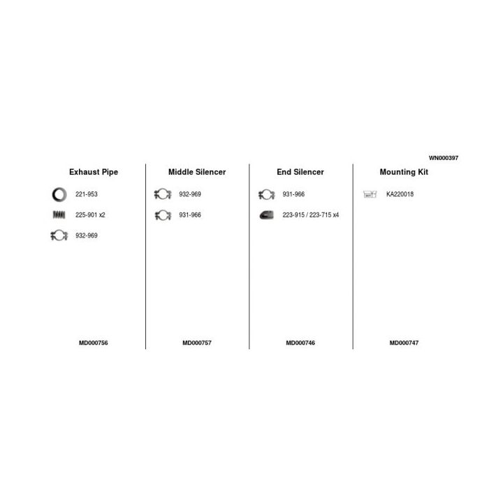 Išmetimo sistema FA1 WN000397