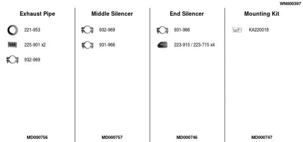 Išmetimo sistema FA1 WN000397