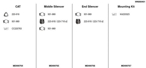 Išmetimo sistema FA1 WN000401