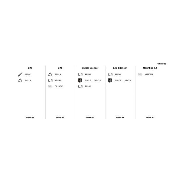 Išmetimo sistema FA1 WN000402