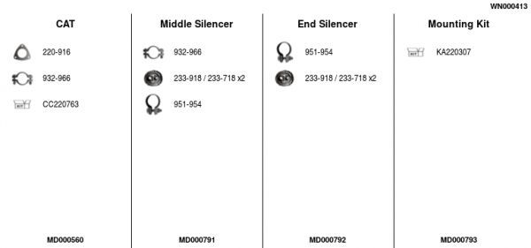 Išmetimo sistema FA1 WN000413