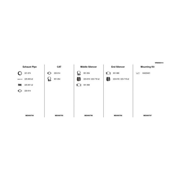 Išmetimo sistema FA1 WN000414