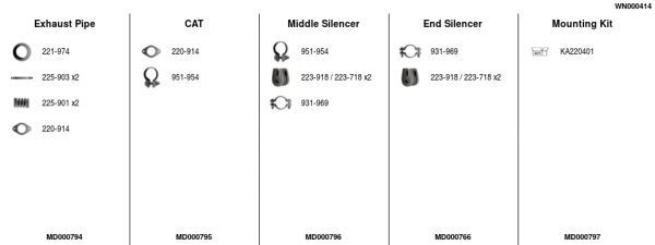 Išmetimo sistema FA1 WN000414