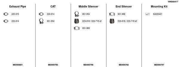 Išmetimo sistema FA1 WN000417