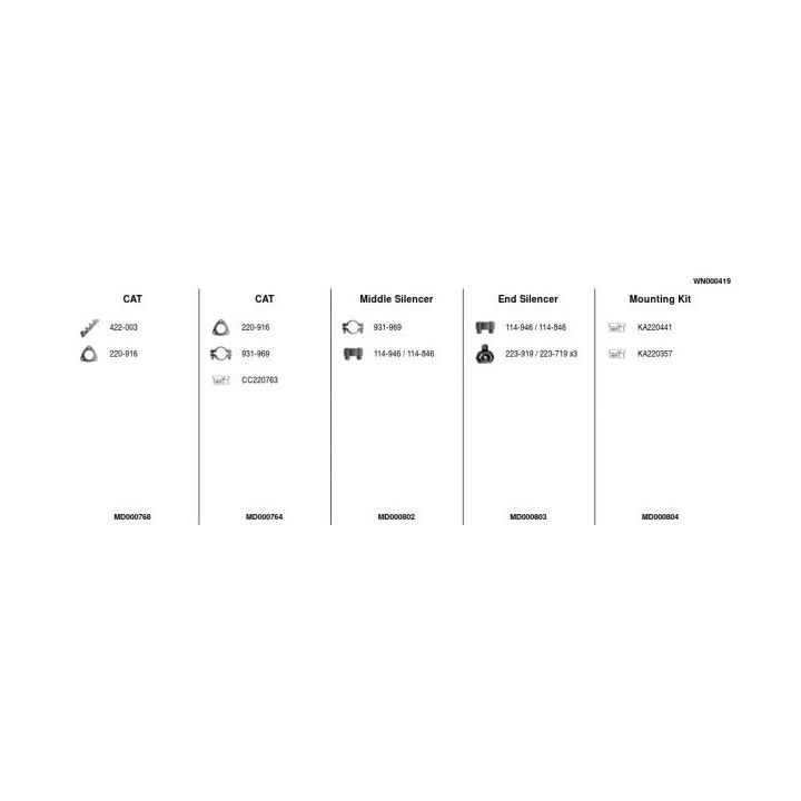 Išmetimo sistema FA1 WN000419