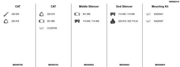 Išmetimo sistema FA1 WN000419