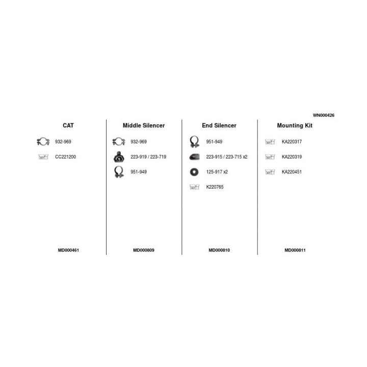 Išmetimo sistema FA1 WN000426