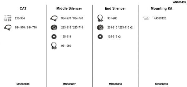 Išmetimo sistema FA1 WN000439