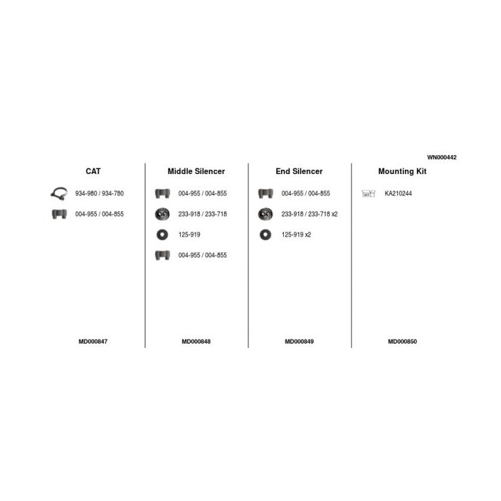 Išmetimo sistema FA1 WN000442