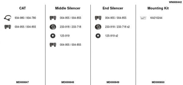 Išmetimo sistema FA1 WN000442