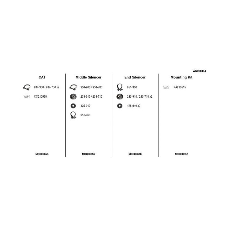 Išmetimo sistema FA1 WN000444