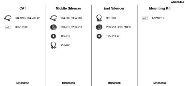 Išmetimo sistema FA1 WN000444