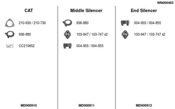 Išmetimo sistema FA1 WN000463