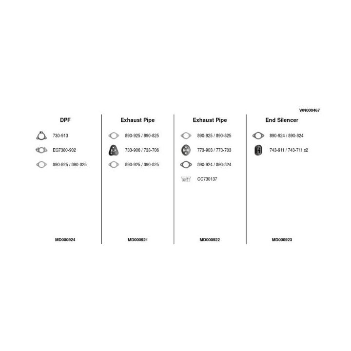 Išmetimo sistema FA1 WN000467