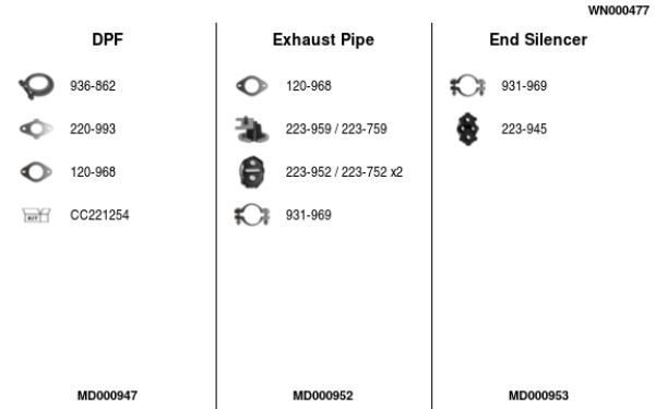 Išmetimo sistema FA1 WN000477