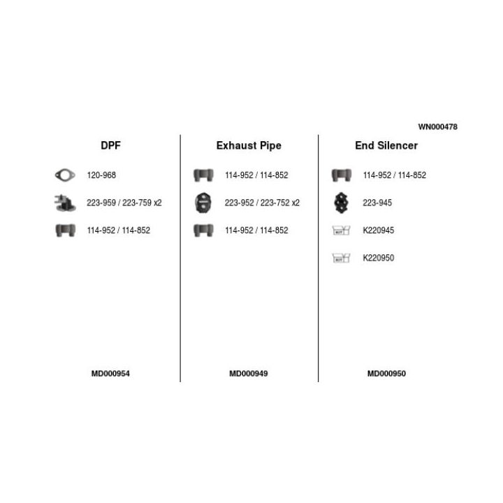 Išmetimo sistema FA1 WN000478