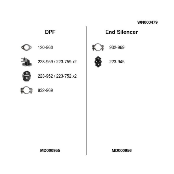 Išmetimo sistema FA1 WN000479