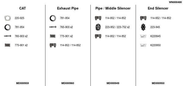 Išmetimo sistema FA1 WN000480