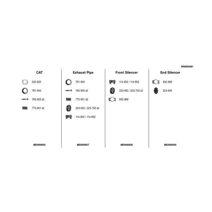 Išmetimo sistema FA1 WN000481