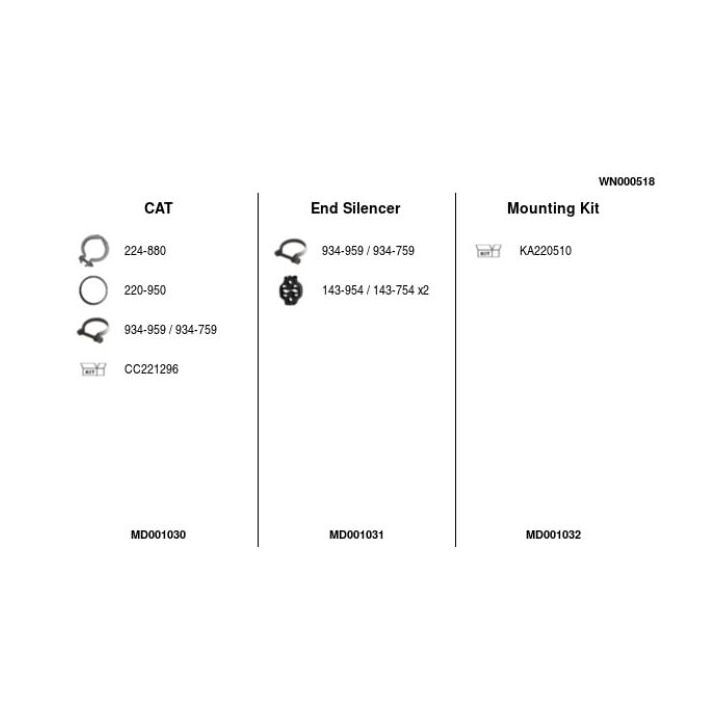 Išmetimo sistema FA1 WN000518