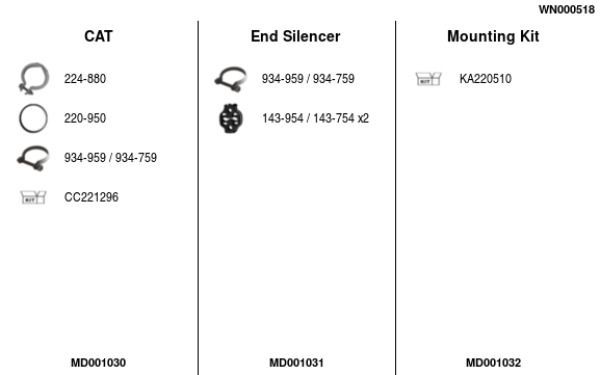 Išmetimo sistema FA1 WN000518