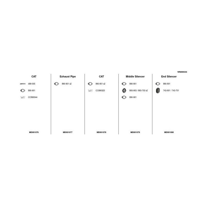 Išmetimo sistema FA1 WN000535