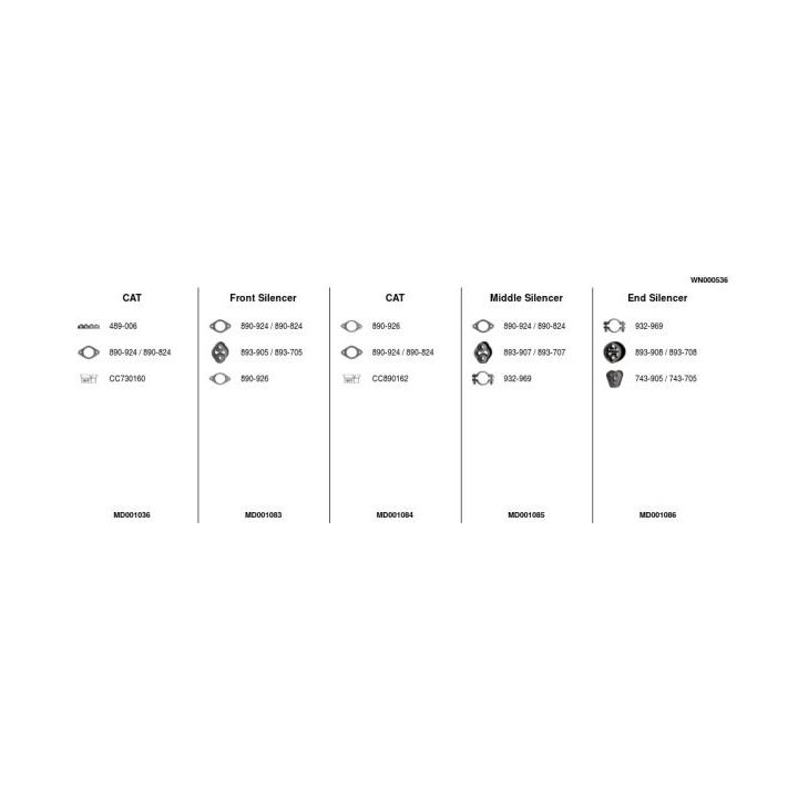 Išmetimo sistema FA1 WN000536