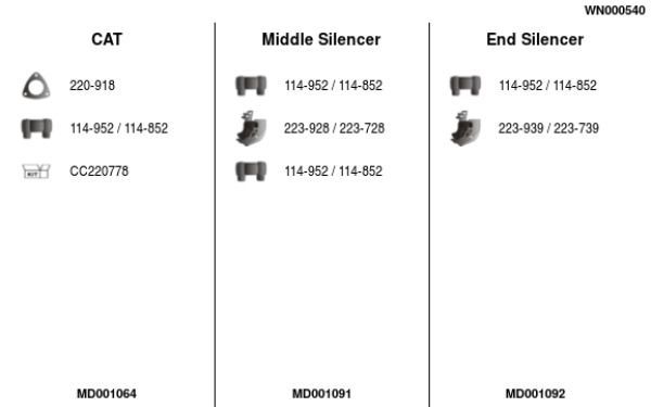 Išmetimo sistema FA1 WN000540