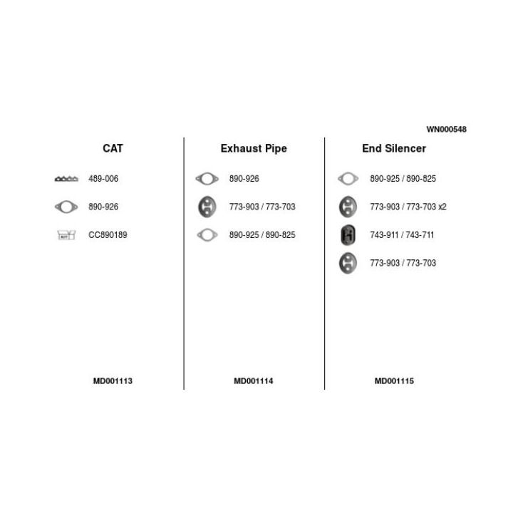 Išmetimo sistema FA1 WN000548