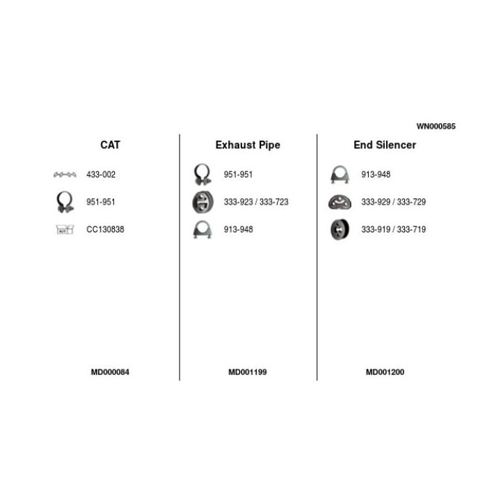 Išmetimo sistema FA1 WN000585
