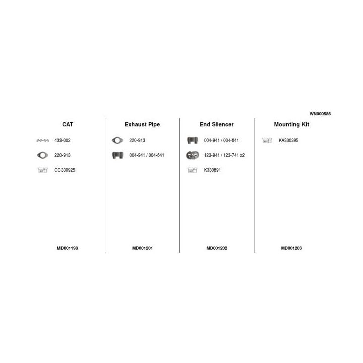 Išmetimo sistema FA1 WN000586