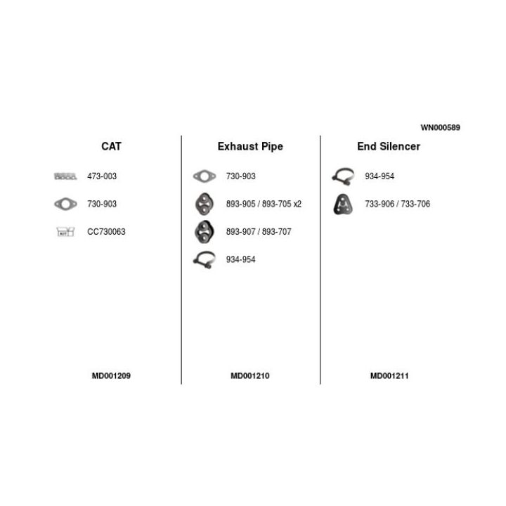 Išmetimo sistema FA1 WN000589