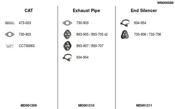 Išmetimo sistema FA1 WN000589