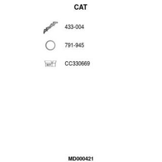 Katalizatoriaus keitiklis FA1 MD000421